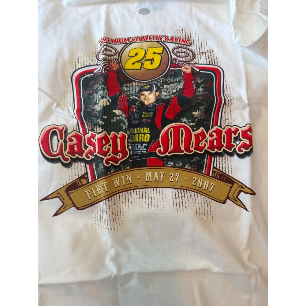 Chase Authentics Casey Mears First Win 2007 National Guard Racing T-Shirt Large
